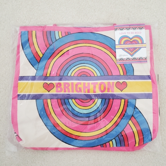 Brighton Rainbow Canvas Tote - Picture 1 of 2